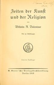 Cover of: Zeiten der Kunst und der Religion.