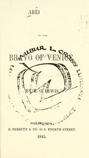 Cover of: Abellino, or, The bravo of Venice