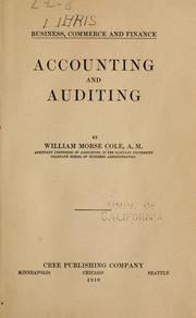 Cover of: Accounting and auditing | Cole, William Morse