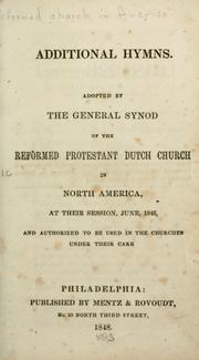 Additional hymns by Reformed Church in America.