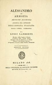Cover of: Alessandro in Armozia: azione scenica.