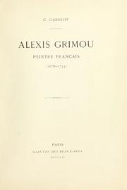 Cover of: Alexis Grimou, peintre français, 1678-1733.