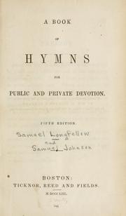 Cover of: Book of hymns for public and private devotion.