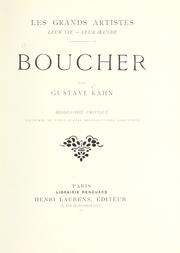 Cover of: Boucher: biographie critique