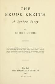Cover of: The brook Kerith by George Moore