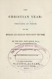 Cover of: The Christian year. by John Keble, John Keble