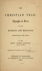 Cover of: The Christian year | John Keble