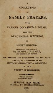 Cover of: A collection of family prayers by Palmer, Samuel