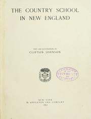 Cover of: The country school in New England