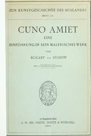 Cover of: Cuno Amiet: eine Einführung in sein malerisches Werk.