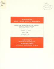 Cover of: Deregulating the electric utility industry: financial dislocations and implicit regulatory rents