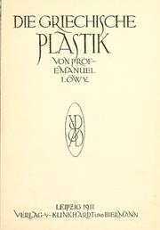 Cover of: Die griechische Plastik.