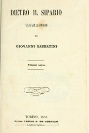 Cover of: Dietro il sipario by Giovanni Sabbatini