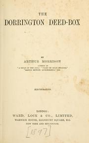 Cover of: The Dorrington deed-box. by Arthur Morrison
