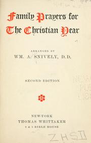 Cover of: Family prayers for the Christian year