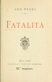 Cover of: Fatalita by Negri, Ada