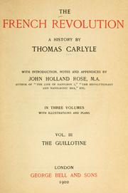 Cover of: The  French revolution by Thomas Carlyle