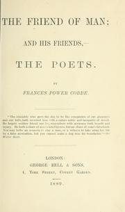 Cover of: The friend of man, and his friends, the poets. by Frances Power Cobbe