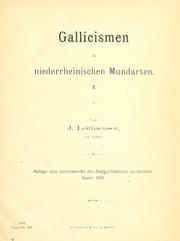 Cover of: Gallicismen in niederrheinischen Mundarten