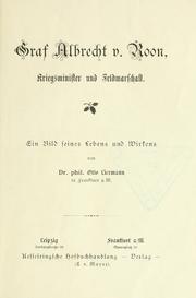 Graf Albrecht v. Roon, Kriegsminister und Feldmarschall by Otto Liermann