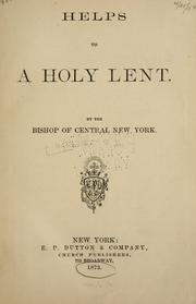 Cover of: Helps to a holy Lent.