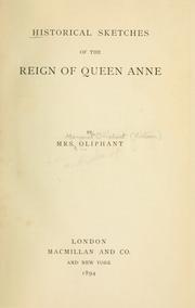 Cover of: Historical sketches of the reign of Queen Anne