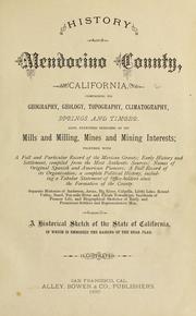 Cover of: History of Mendocino County, California by 