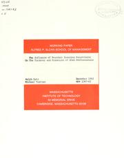 Cover of: The influence of boundary spanning supervision on the turnover and promotion of RD&E professionals