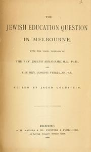 The Jewish education question in Melbourne