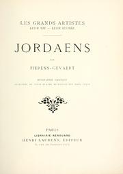 Jordaens, par Fierens-Gevaert by Hippolyte Fierens-Gevaert, Jacob 1593-1678 Jordaens