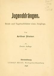 Cover of: Jugenddrängen: Briefe und Tagebuchblätter eines Jünglings