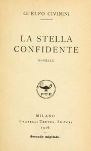 Cover of: stella confidente: novelle