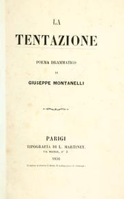 Cover of: La tentazione: poema drammatico