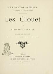 Cover of: Les Clouet by Alphonse Germain