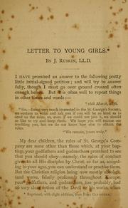 Cover of: Letter to young girls