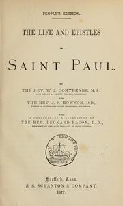 Cover of: The life and epistles of St. Paul. by William John Conybeare