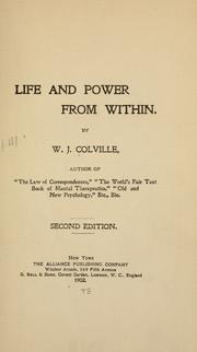 Cover of: Life and power from within. by W. J. Colville