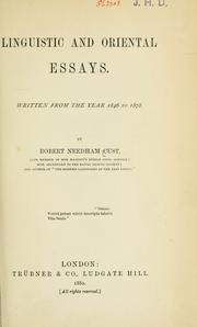 Cover of: Linguistic and oriental essays. by Cust, Robert Needham