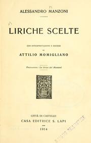 Cover of: Liriche scelte