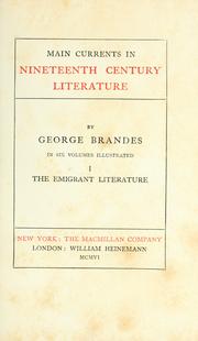 Cover of: Main currents in nineteenth century literature