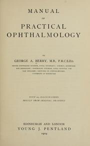 Cover of: Manual of practical ophthalmology