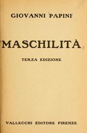 Cover of: Maschilità