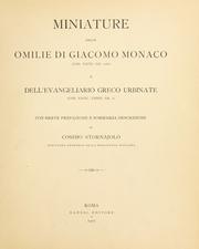 Cover of: Miniature delle omilie de Giacomo monaco (Cod. vatic. gr. 1162) e dell' Evangeliario greco urbinate (Cod. vatic. urbin. gr. 2)