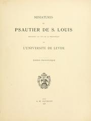 Cover of: Miniatures du Psautier de s. Louis by 