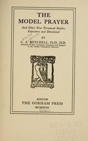 Cover of: The model prayer by C. A. Mitchell