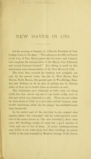 Cover of: New Haven in 1784.: A paper read before the New Haven colony historical society, January 21, 1884