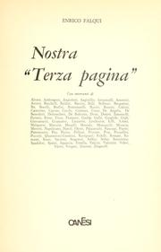 Cover of: Nostra "Terza pagina". by Falqui, Enrico
