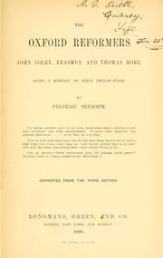 The Oxford reformers by Frederic Seebohm