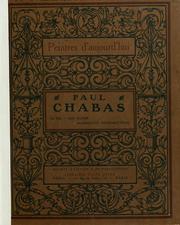Cover of: Paul Chabas, sa vie, son oeuvre [par J. Valmy-Baysse] Nombreuses reproductions.