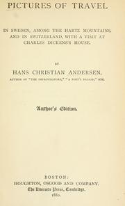 Cover of: Pictures of travel in Sweden by Hans Christian Andersen